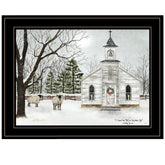 I Heard The Bells On Christmas 3 Black Framed Print Wall Art